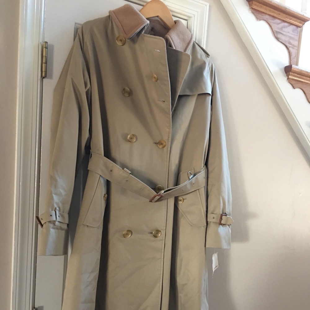 Vintage Burberry’s of London Wool Lined Trenchcoat. Never worn. Tags still on.